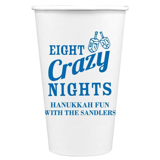 Eight Crazy Nights Paper Coffee Cups